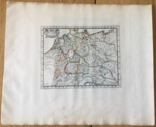 RARE CARTE "LES X CERCLES D'ALLEMAGNE" ATLAS BRIET COULEURS BE 1653