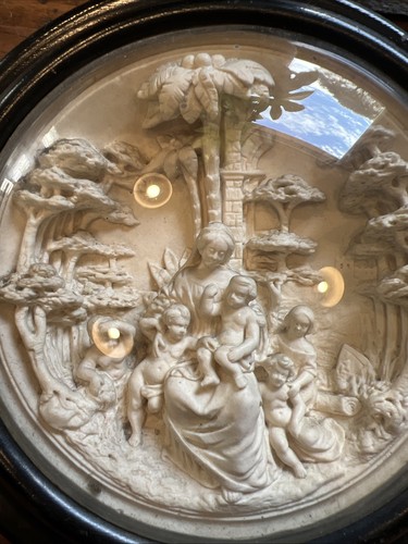 Grand cadre rond verre - grand, bombé