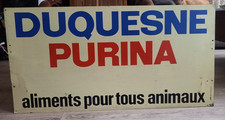 Duquesne Purina Aliments pour tous Animaux Ancienne Grande Plaque en Tôle Litho