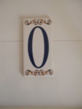 PLAQUE  DE VILLA DE MAISON  CERAMIQUE  16 x 8 CM CARRELAGE NUMERO 0 DUNE 