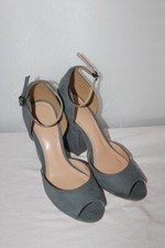 BENETTON - Sandales  Talons bout ouvert  11 cm gris Taille 38 Neuf