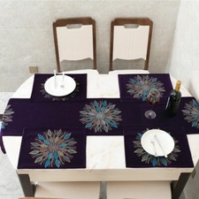 Strass Fleur Velours Table