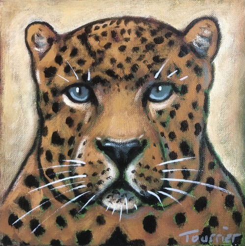Tableau portrait panthère - tableau,