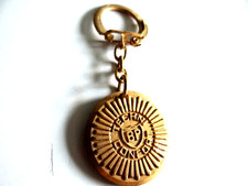 porte clés vintage auto BP techni confort métal doré