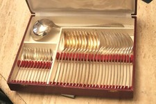 ménagère métal argenté art déco  orfèvre poinçon P G +HEAULME 37 pièces