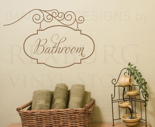 Bathroom sign wall - bathroom,
