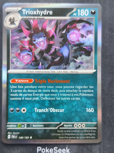 Carte pokémon holo trioxhydre - carte,