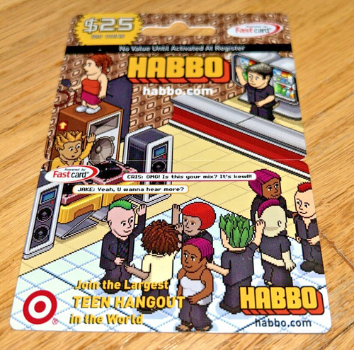 Rare 2007 habbo gift card - habbo,