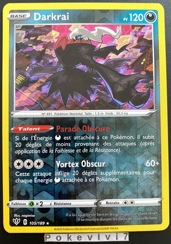 Carte pokemon darkrai 105 - darkrai, 105/189