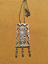 Collier Buffet en bronze, motif Inca, années 70, vintage, en très bon état