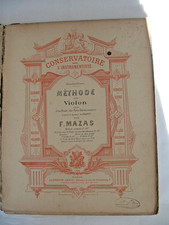 MÉTHODE VIOLON par F. MAZAS Ed. LEDUC  Traité des sons harmoniques