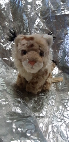 Peluche doudou lynx - doudou, beige
