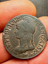 5 centimes Dupré Grand Module L'AN 8 AA ( reste du rouge de frappe)! 10,15 g