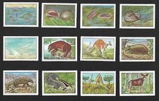 POSTERS STAMPS LIVING FOSSILS TATOU PANGOLIN ORNYTHORYNQUE OKAPI LIMULE GIRAFE 