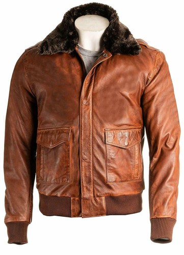 Blouson aviateur homme marron