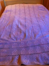 vintage , art déco dessus de lit  crochet main coton  ,protége canapé ,fauteuil 