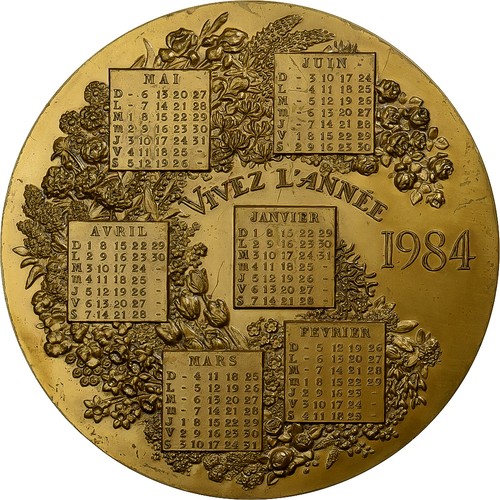 France médaille calendrier - médaille,,