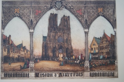 Gravure eau forte moyen age - forte,