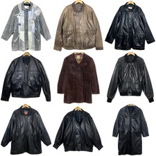 Lot Bundle 10 Vestes & Blousons Cuir Vintage 80/90's (Idéal Pour Revendeurs)