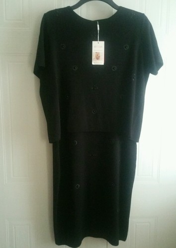 Robe noire tricotée - , mousson