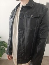 Veste cuir redskins - cuir, noire