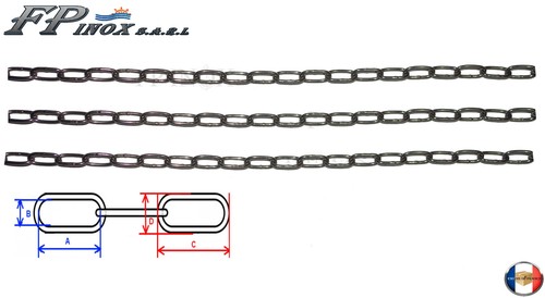 Chaine diamètre 2mm inox 316 - diamètre,