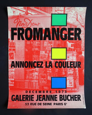 Gérard FROMANGER Affiche originale 1973 Sérigraphie Expo Galerie Paris Pop Art