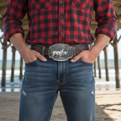 Hommes argent métal boucle - hommes,
