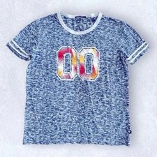 Andrew Christian Navy Blue Summer 00-Palm Leaf Tee Sexy T-Shirt XL