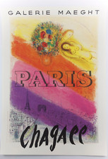 Marc CHAGALL - Vintage Poster Affiche offset exhibition Paris derrière le miroir
