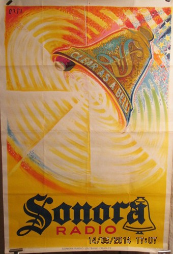 Affiche ancienne sonora - sonora, radio