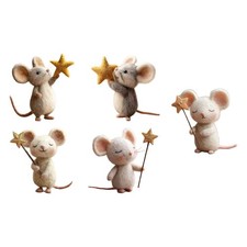 Souris en feutre faites main