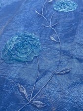 Curtain Panel Blue Organza