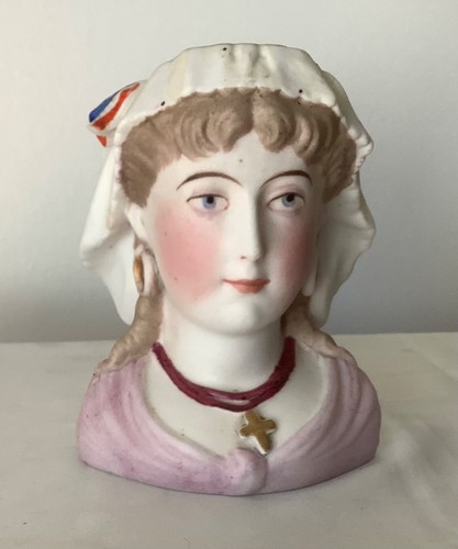 Vase ancien tête femme - ancien,