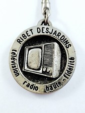 PORTE-CLES - RIBET DESJARDINS - Télévision Radio LAVAL Vintage Métal 1960s