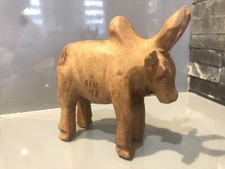 Statue statuette de zébu en bois - Artisanat Madagascar