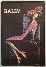 Affiche Chaussure BALLY 1970  illustr. ALAIN GAUTHIER - 122 x 178 cm