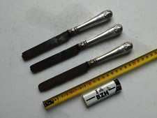 MESSAGERIES MARITIMES - 3 ANCIENS COUTEAUX SERVICE DE TABLE - CHRISTOFLE PARIS -