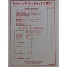 ZIGHÉRA Léon Petites Études Violon 1934