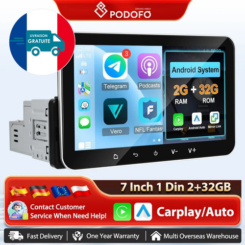 Autoradio android carplay - 7",