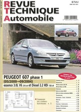 MANUEL REVUE RÉPARATION AUTO PDF RTA B708 - 607 phase 1 - 200005à200409 PEUGEOT 