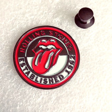 Pin's Lapel pin Pins Musique Logo M. Jagger  The ROLLING STONES ESTABLISHED 1962