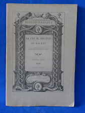 BIBLIOTHEQUE HECTOR DE BACKER PREMIERE PARTIE 2ème VENTE CATALOGUE 1926