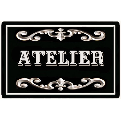 Plaque porte métal - de, en