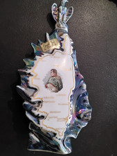 Flacon Porcelaine Corse Napoléon Bouchon Aigle Bleu, Rare, H 28,5cm l 13,5cm (C8