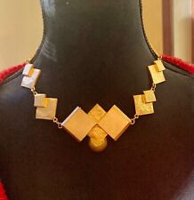 collier  ras du cou moderne doré signé  Dolce Vita - VINTAGE -