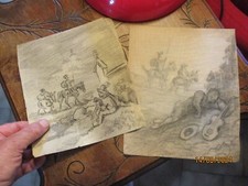 Ancien Dessin Original signé