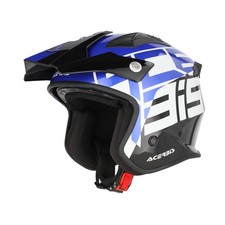 Casque Scooter Moto Acerbis Jet Air Graphique Noir Bleu Poli Taille S M L XL XXL