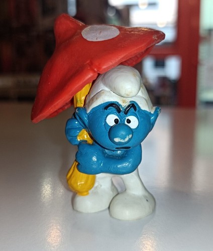Figurine schtroumpf parapluie - figurine,