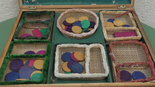 Boite jeux ancien bois - jeux, en